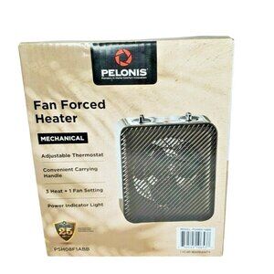 Pelonis 1500W 3-Speed Electric Fan-Forced Space Heater, PSH08F1ABB, Black